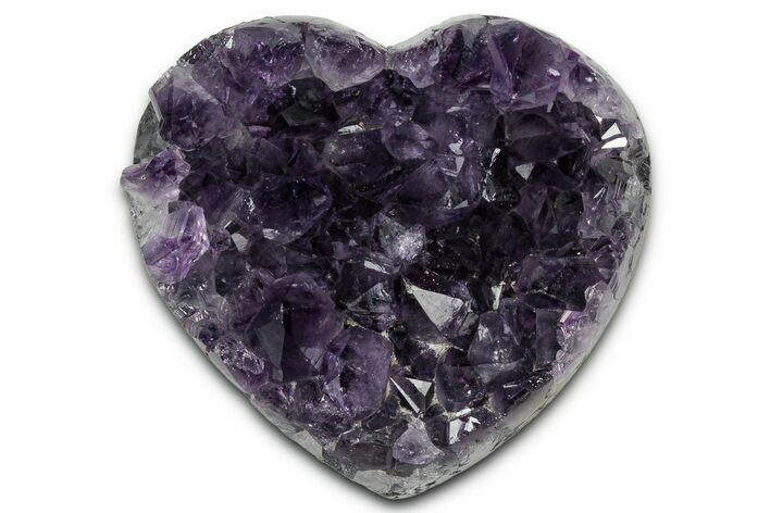 Dark Purple Amethyst Heart - Uruguay #343701
